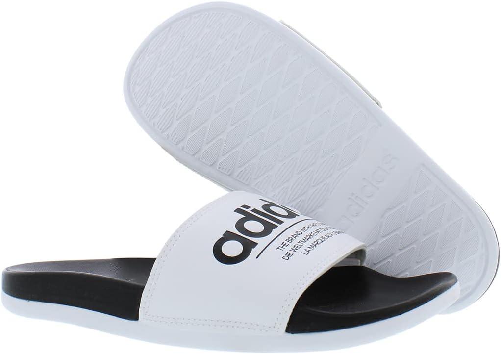 image:imageadidas Unisex Adult Adilette Comfort Slide SandalWhiteBlackWhite
