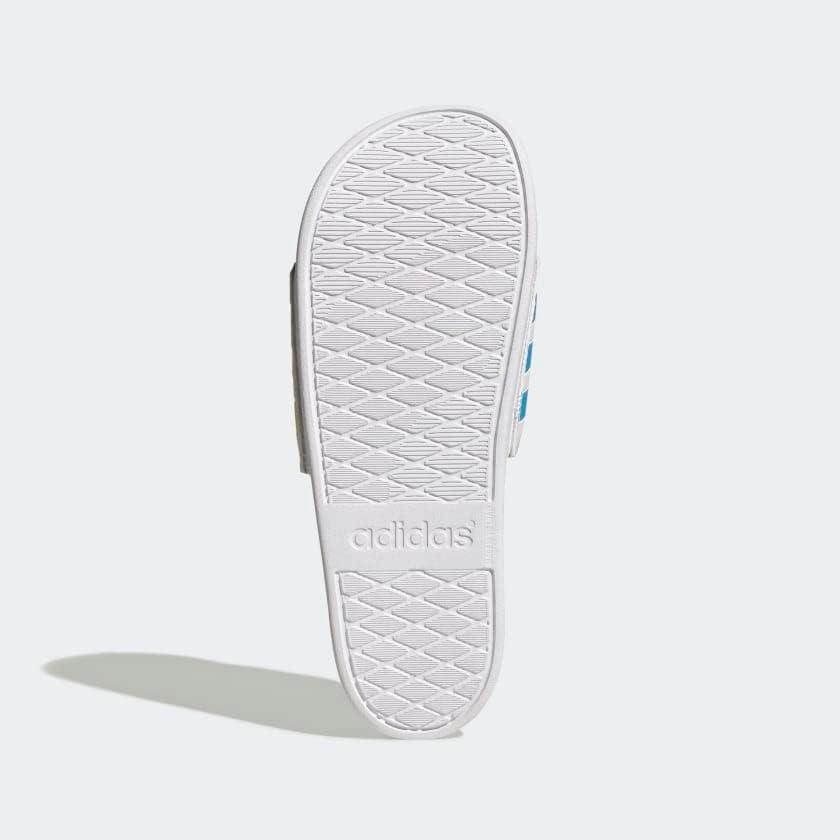 image:imageadidas Unisex Adult Adilette Comfort Slide SandalWhiteGlory BlueWhite
