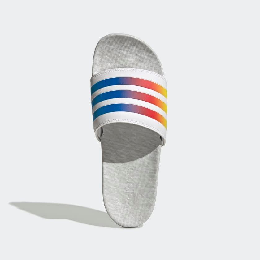 image:imageadidas Unisex Adult Adilette Comfort Slide SandalWhiteGlory BlueWhite