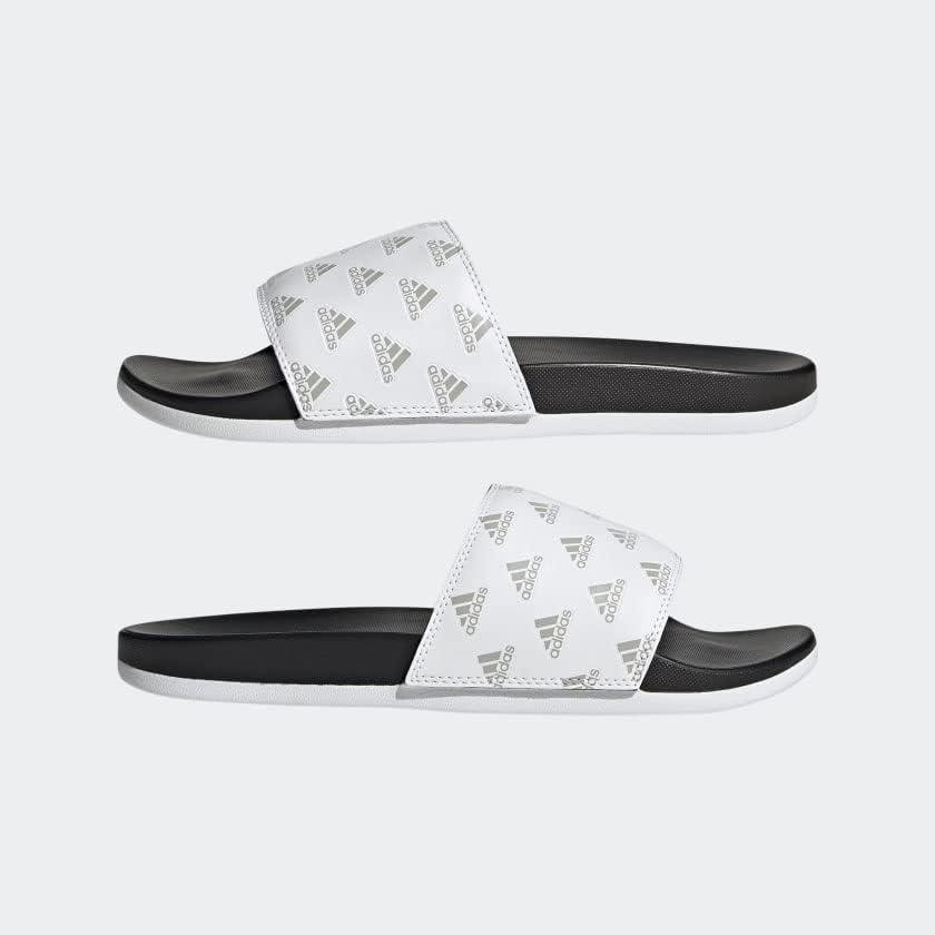image:imageadidas Unisex Adult Adilette Comfort Slide SandalWhiteGreyWhite