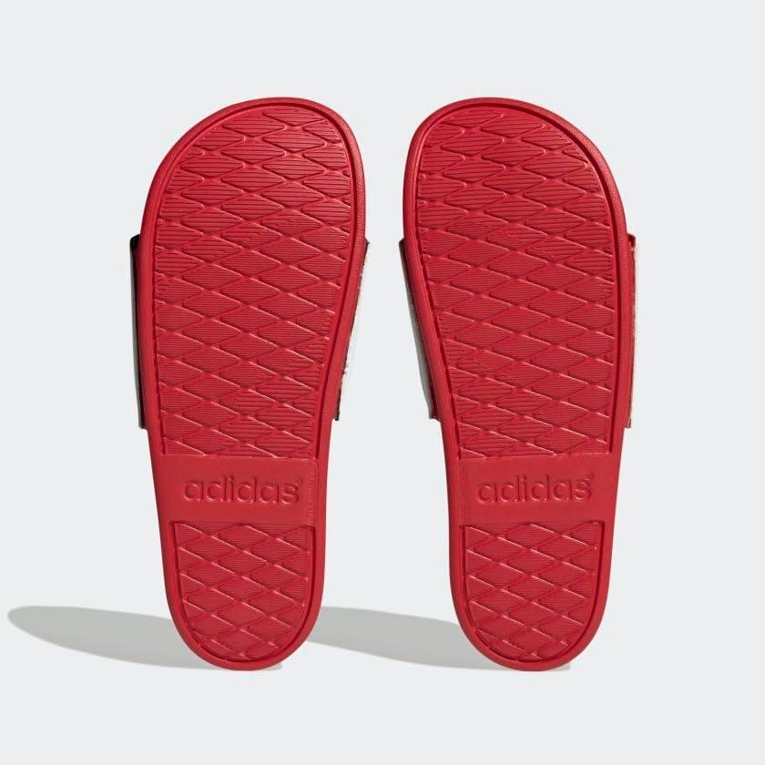 image:imageadidas Unisex Adult Adilette Comfort Slide SandalWhiteWhiteBetter Scarlet