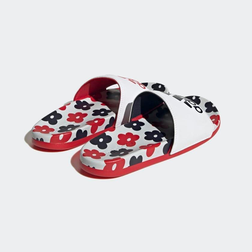 image:imageadidas Unisex Adult Adilette Comfort Slide SandalWhiteWhiteBetter Scarlet