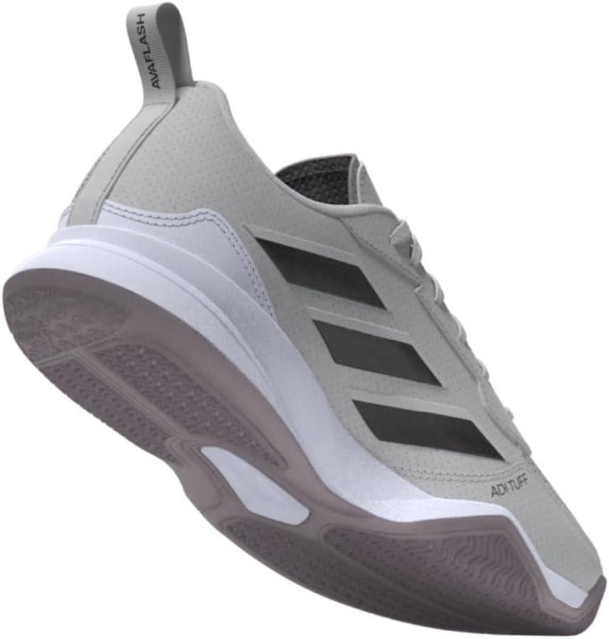 image:imageadidas Womens Avaflash Tennis Sneakers Shoes WhiteGreyAurora MetallicPreloved Fig