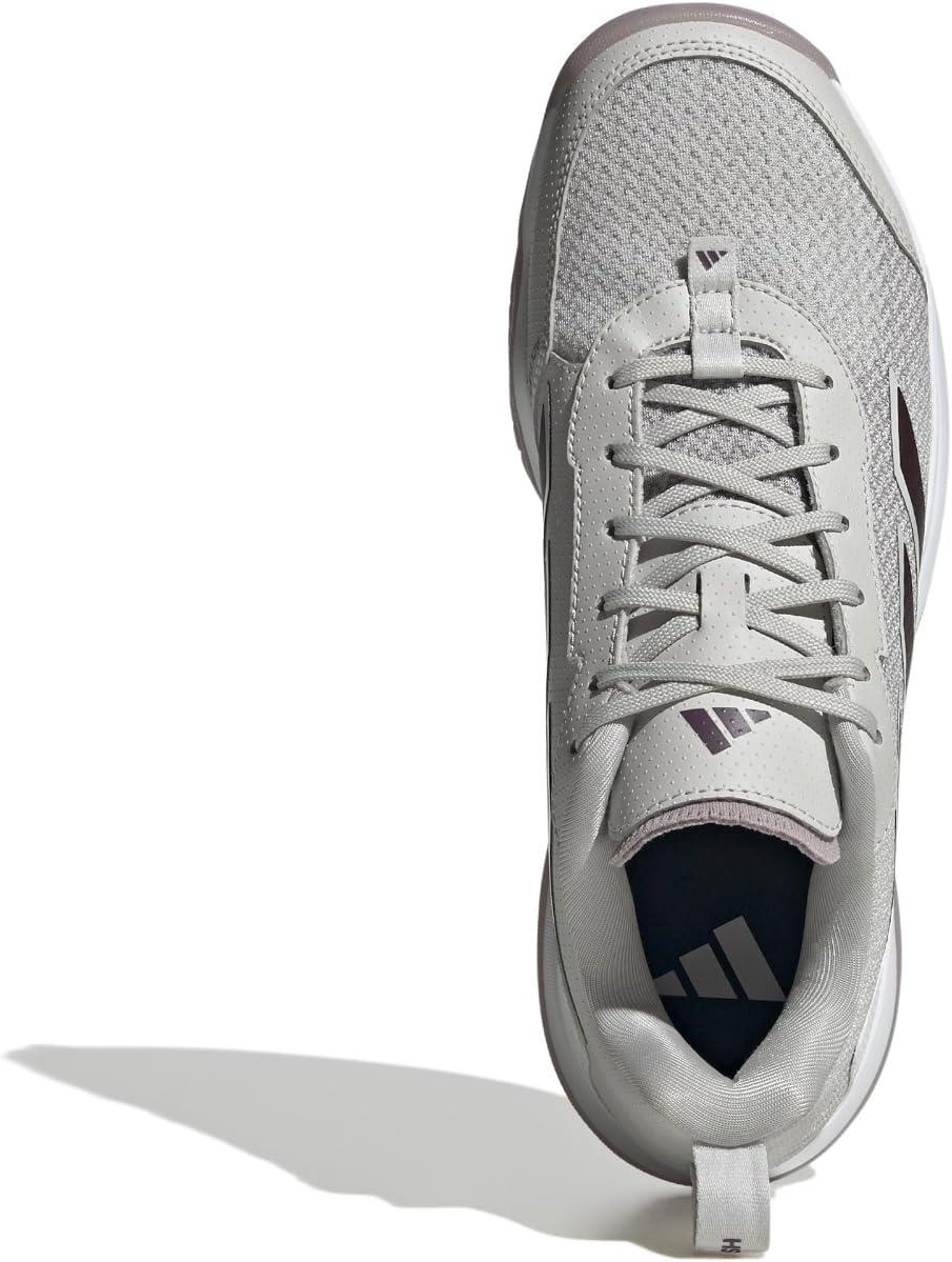 image:imageadidas Womens Avaflash Tennis Sneakers Shoes WhiteGreyAurora MetallicPreloved Fig