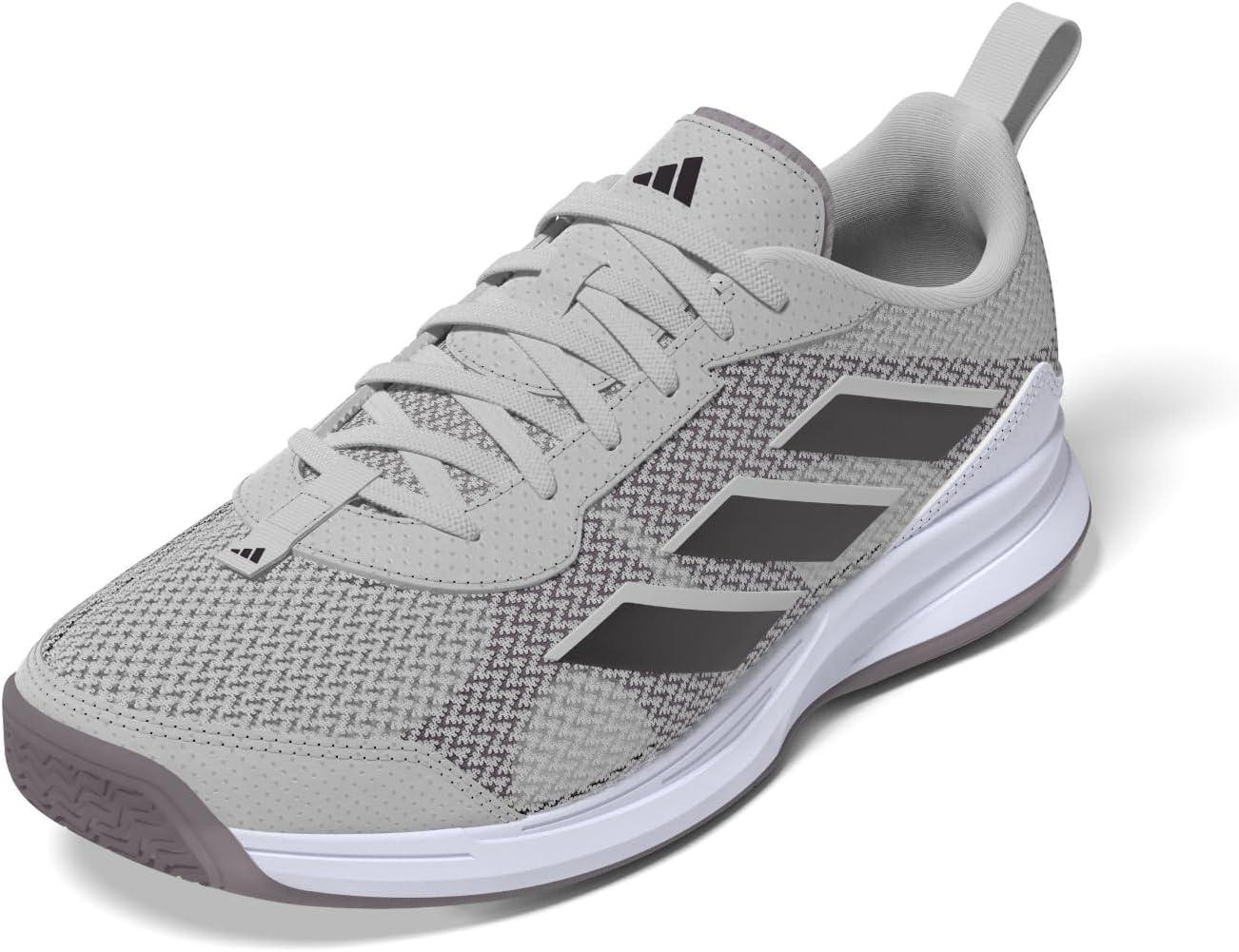 image:imageadidas Womens Avaflash Tennis Sneakers Shoes WhiteGreyAurora MetallicPreloved Fig
