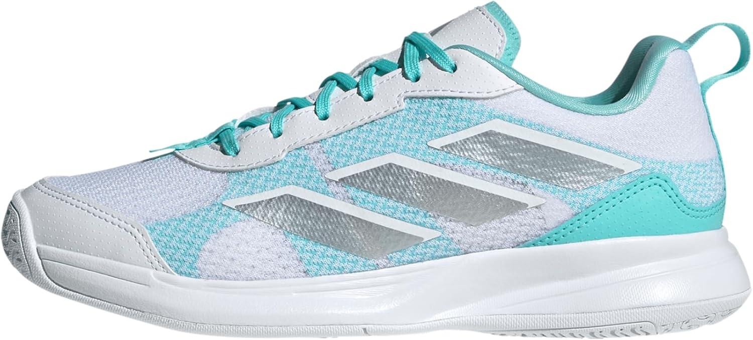 image:imageadidas Womens Avaflash Tennis Sneakers Shoes WhiteWhiteSilver MetallicFlash Aqua