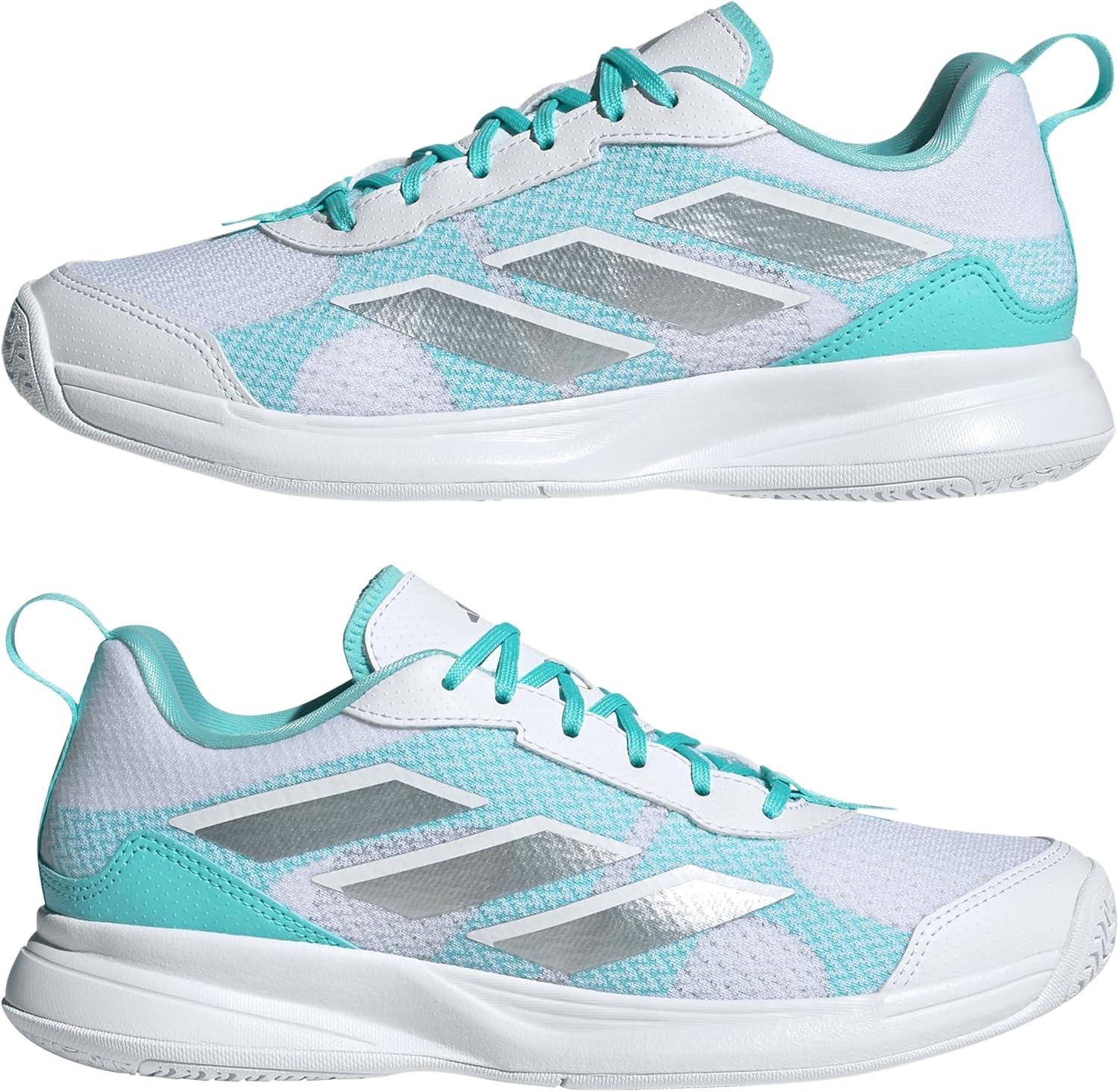 image:imageadidas Womens Avaflash Tennis Sneakers Shoes WhiteWhiteSilver MetallicFlash Aqua