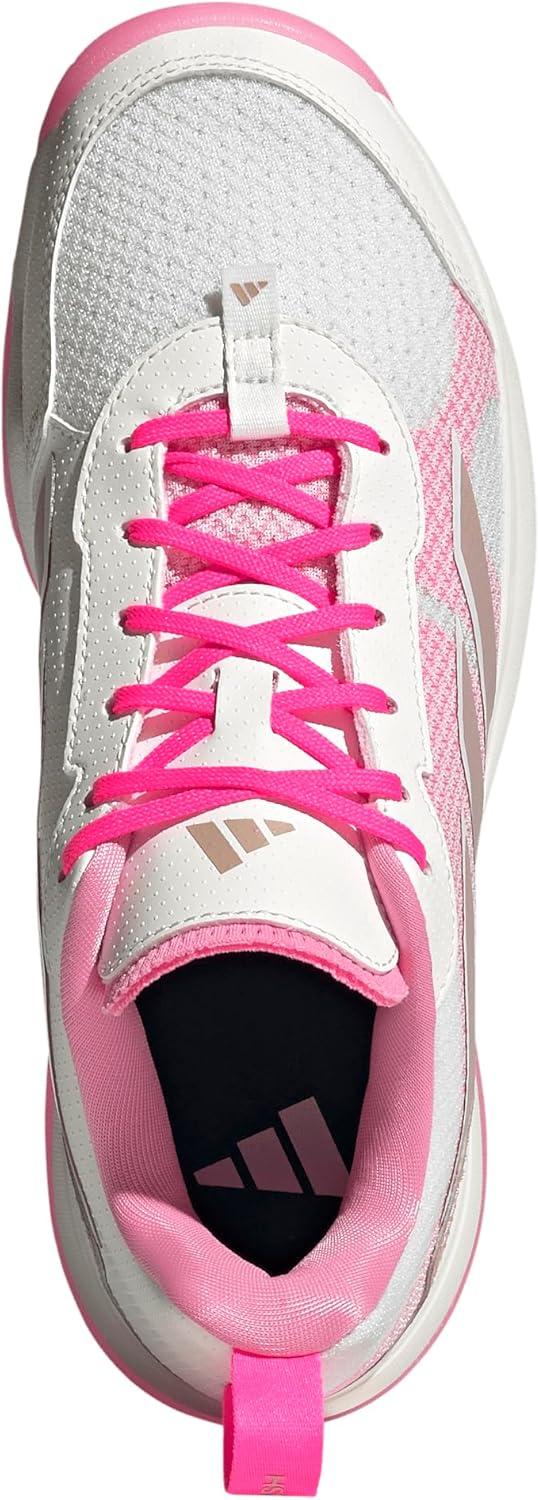 image:imageadidas Womens Avaflash Tennis Sneakers Shoes WhiteWhiteSilver MetallicLucid Pink