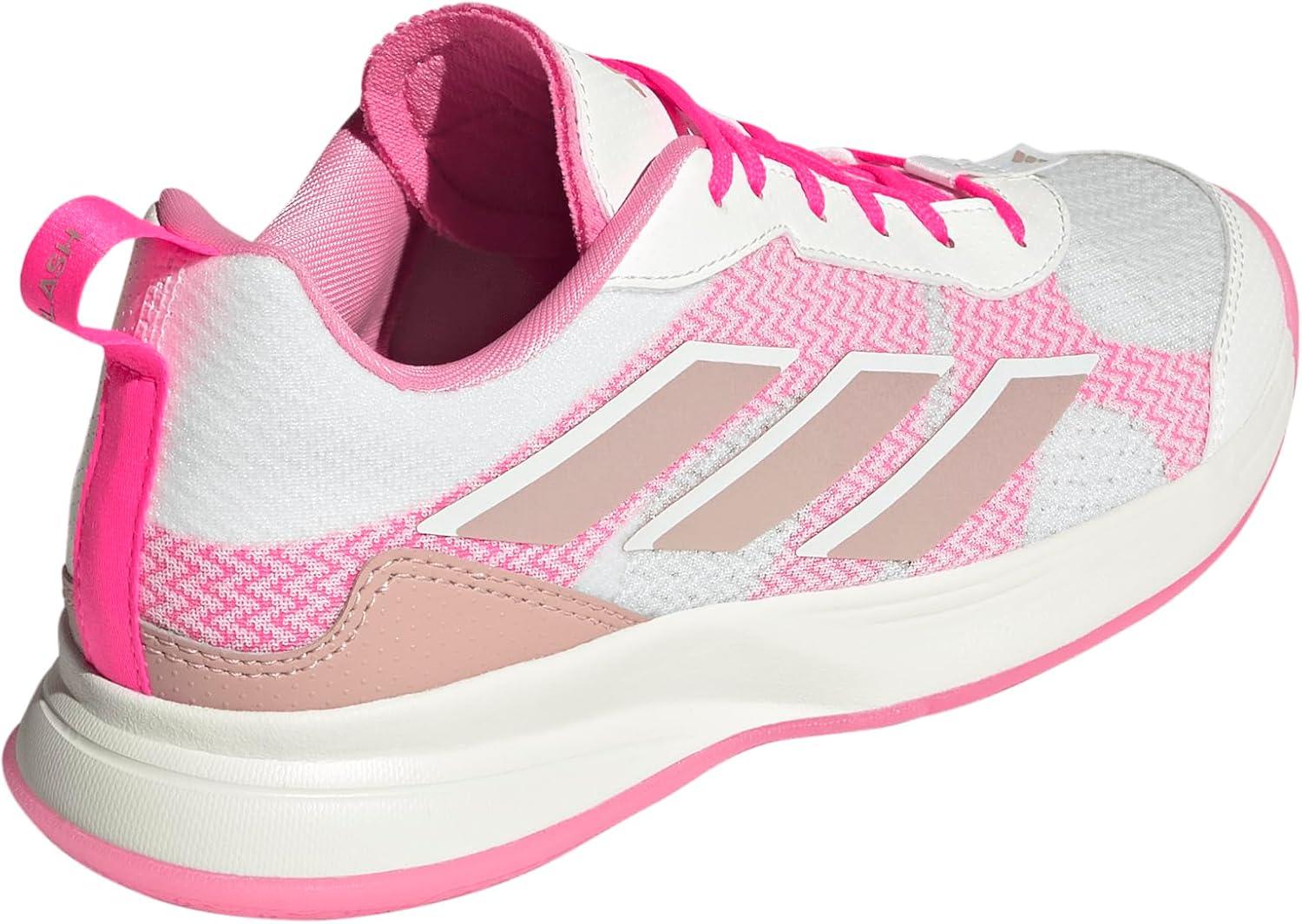 image:imageadidas Womens Avaflash Tennis Sneakers Shoes WhiteWhiteSilver MetallicLucid Pink
