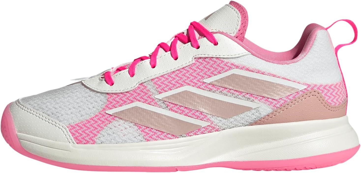 image:imageadidas Womens Avaflash Tennis Sneakers Shoes WhiteWhiteSilver MetallicLucid Pink