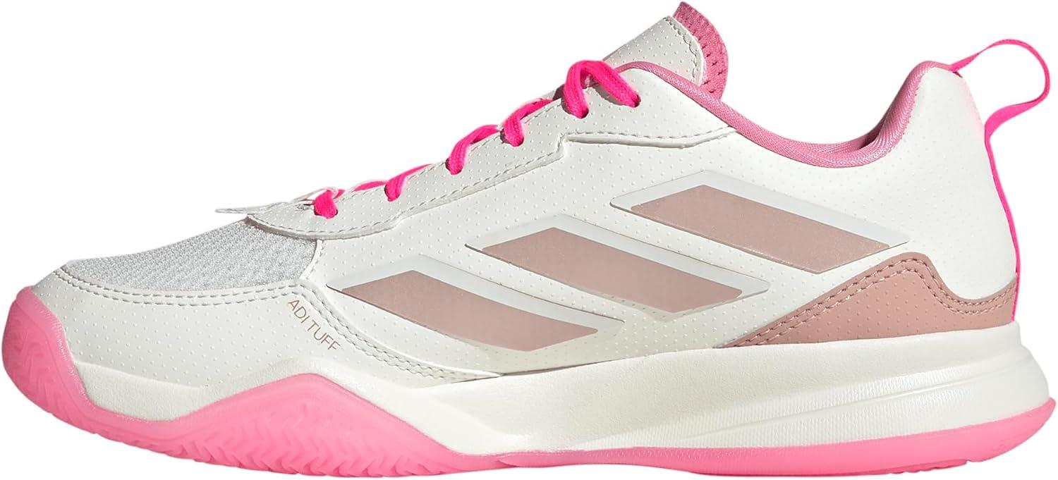image:imageadidas Womens Avaflash Tennis Sneakers Shoes WhiteWhiteSilver MetallicLucid Pink