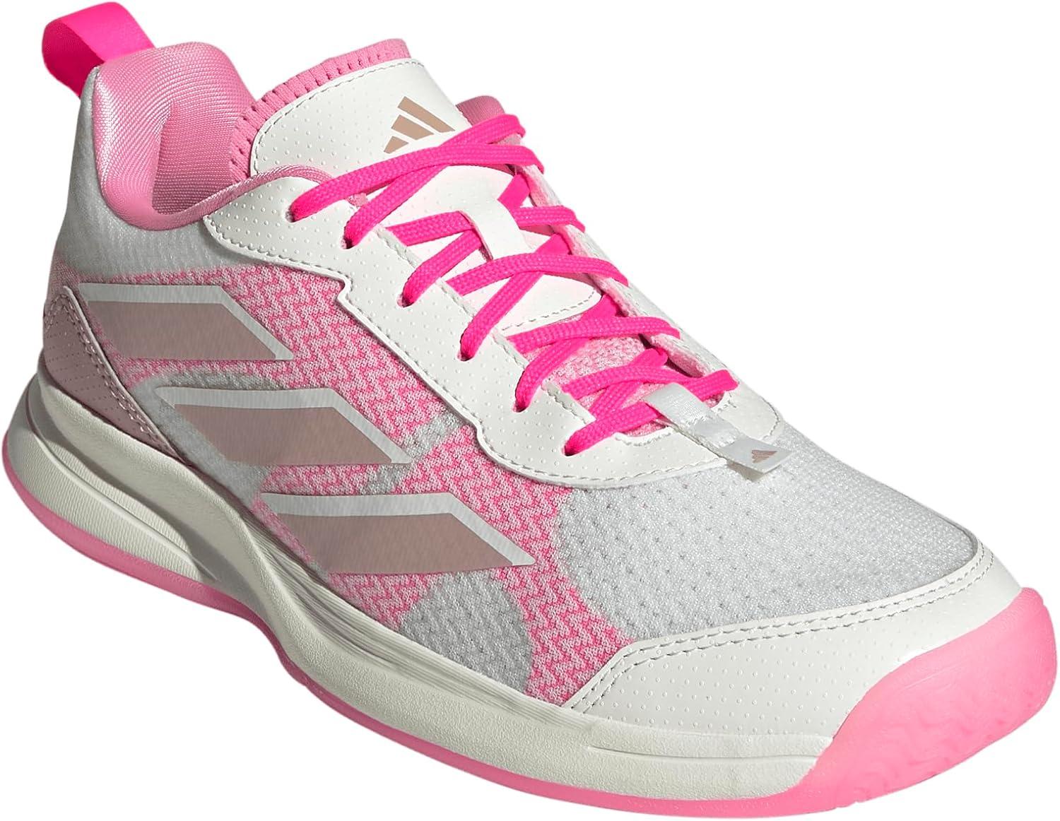 image:imageadidas Womens Avaflash Tennis Sneakers Shoes WhiteWhiteSilver MetallicLucid Pink