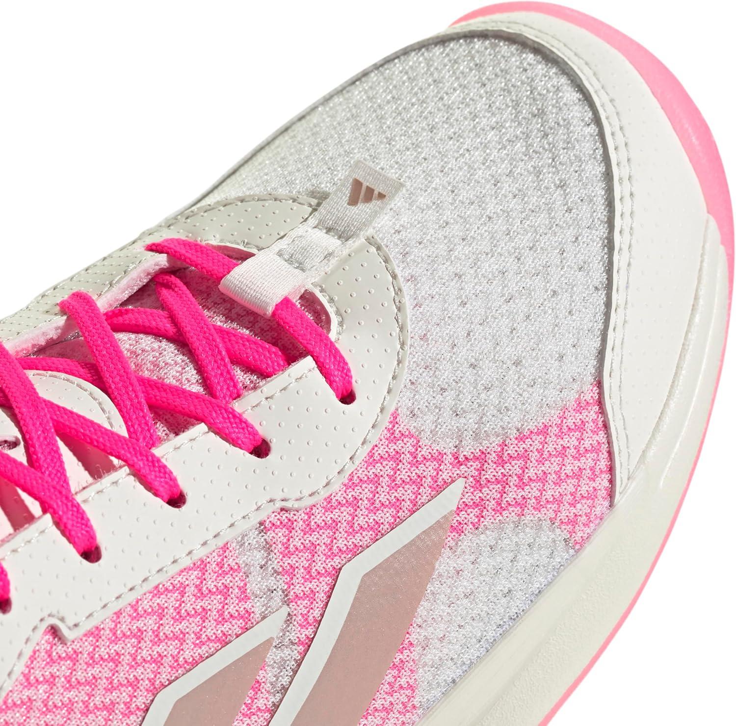 image:imageadidas Womens Avaflash Tennis Sneakers Shoes WhiteWhiteSilver MetallicLucid Pink