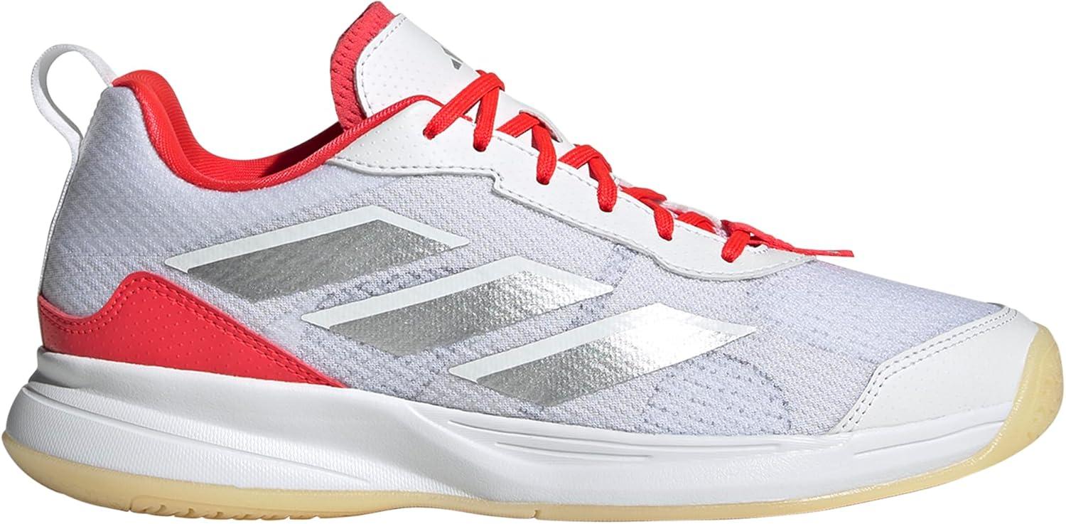 image:imageadidas Womens Avaflash Tennis Sneakers Shoes WhiteWhiteSilver MetallicLucid Red