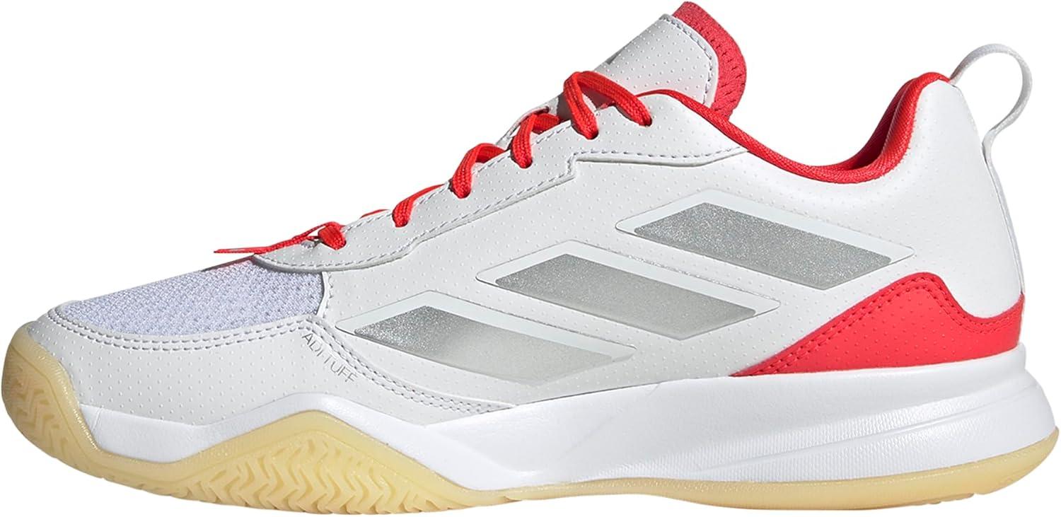 image:imageadidas Womens Avaflash Tennis Sneakers Shoes WhiteWhiteSilver MetallicLucid Red