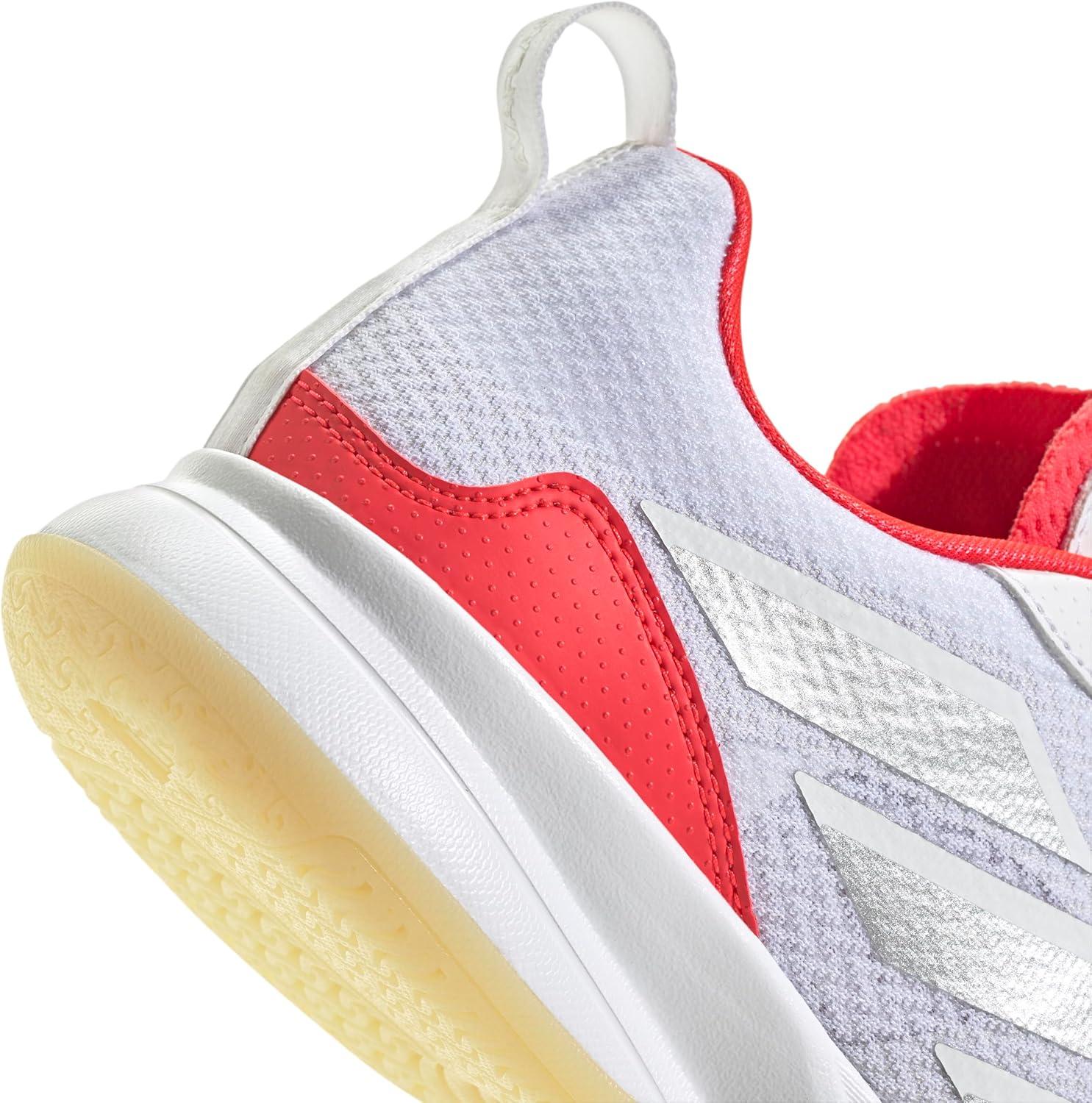 image:imageadidas Womens Avaflash Tennis Sneakers Shoes WhiteWhiteSilver MetallicLucid Red