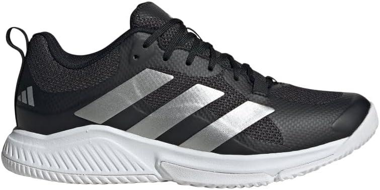 image:imageadidas Womens Court Team Bounce 20 IndoorBlackSilver MetallicWhite