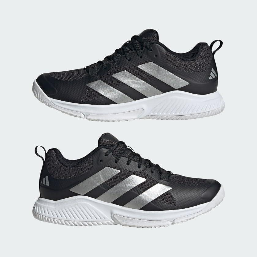 image:imageadidas Womens Court Team Bounce 20 IndoorBlackSilver MetallicWhite