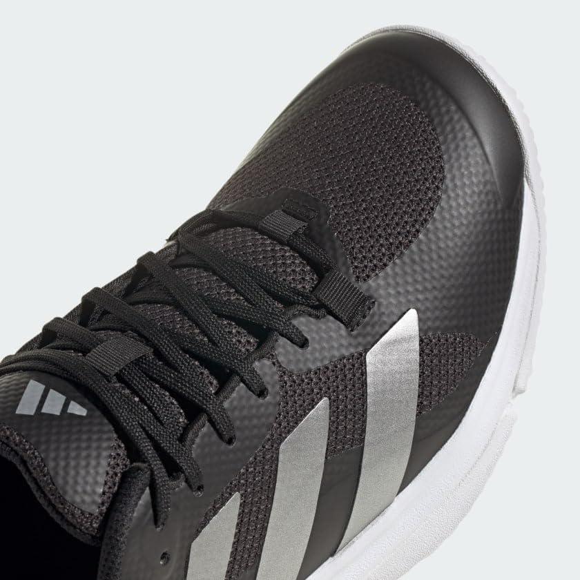 image:imageadidas Womens Court Team Bounce 20 IndoorBlackSilver MetallicWhite