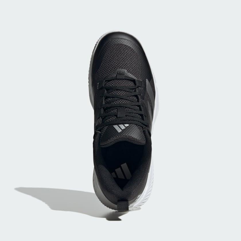 image:imageadidas Womens Court Team Bounce 20 IndoorBlackSilver MetallicWhite