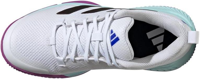 image:imageadidas Womens Court Team Bounce 20 IndoorWhiteBlackPurple Burst