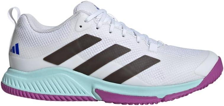 image:imageadidas Womens Court Team Bounce 20 IndoorWhiteBlackPurple Burst