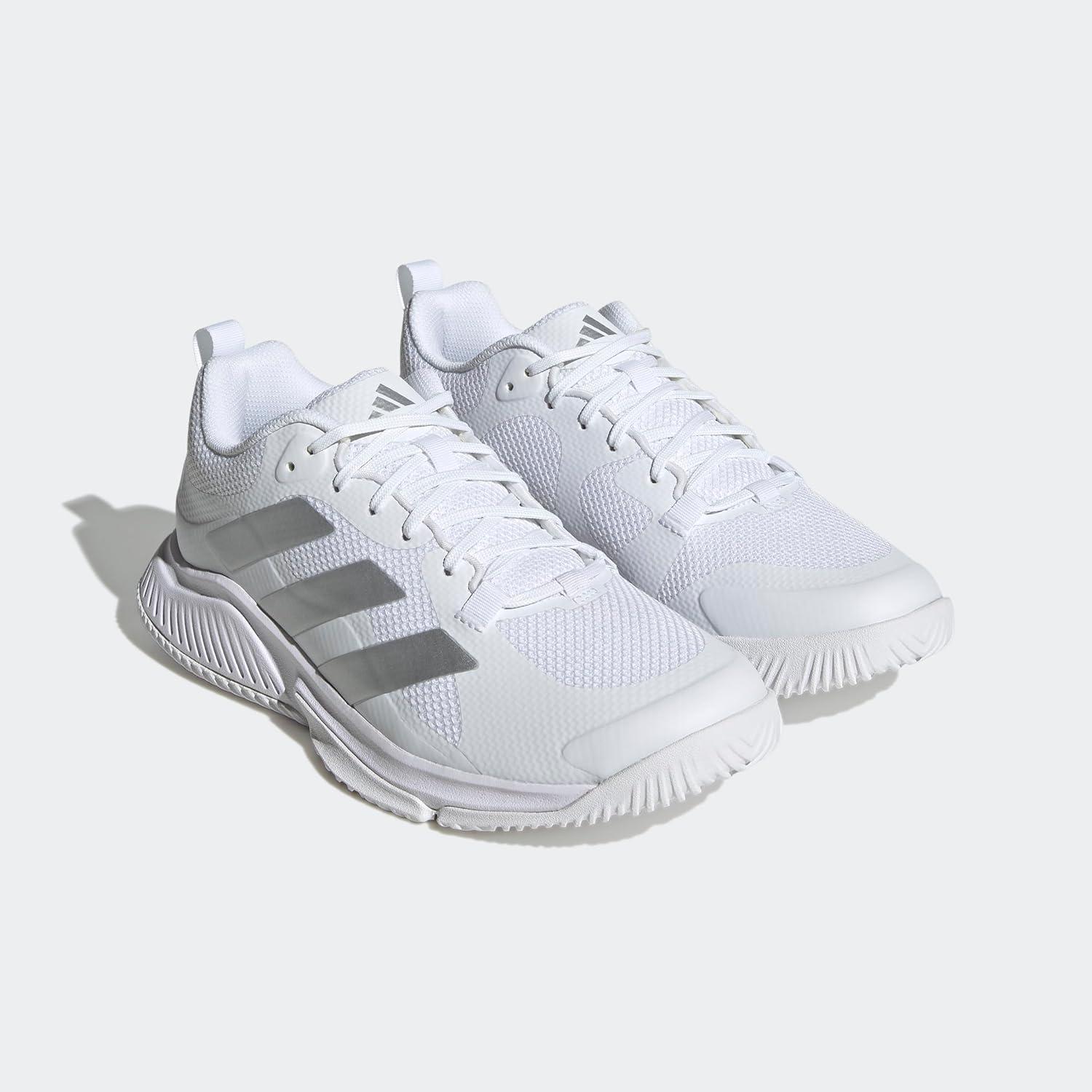 image:imageadidas Womens Court Team Bounce 20 IndoorWhiteSilver MetallicGrey