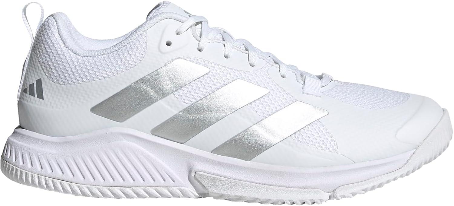image:imageadidas Womens Court Team Bounce 20 IndoorWhiteSilver MetallicGrey