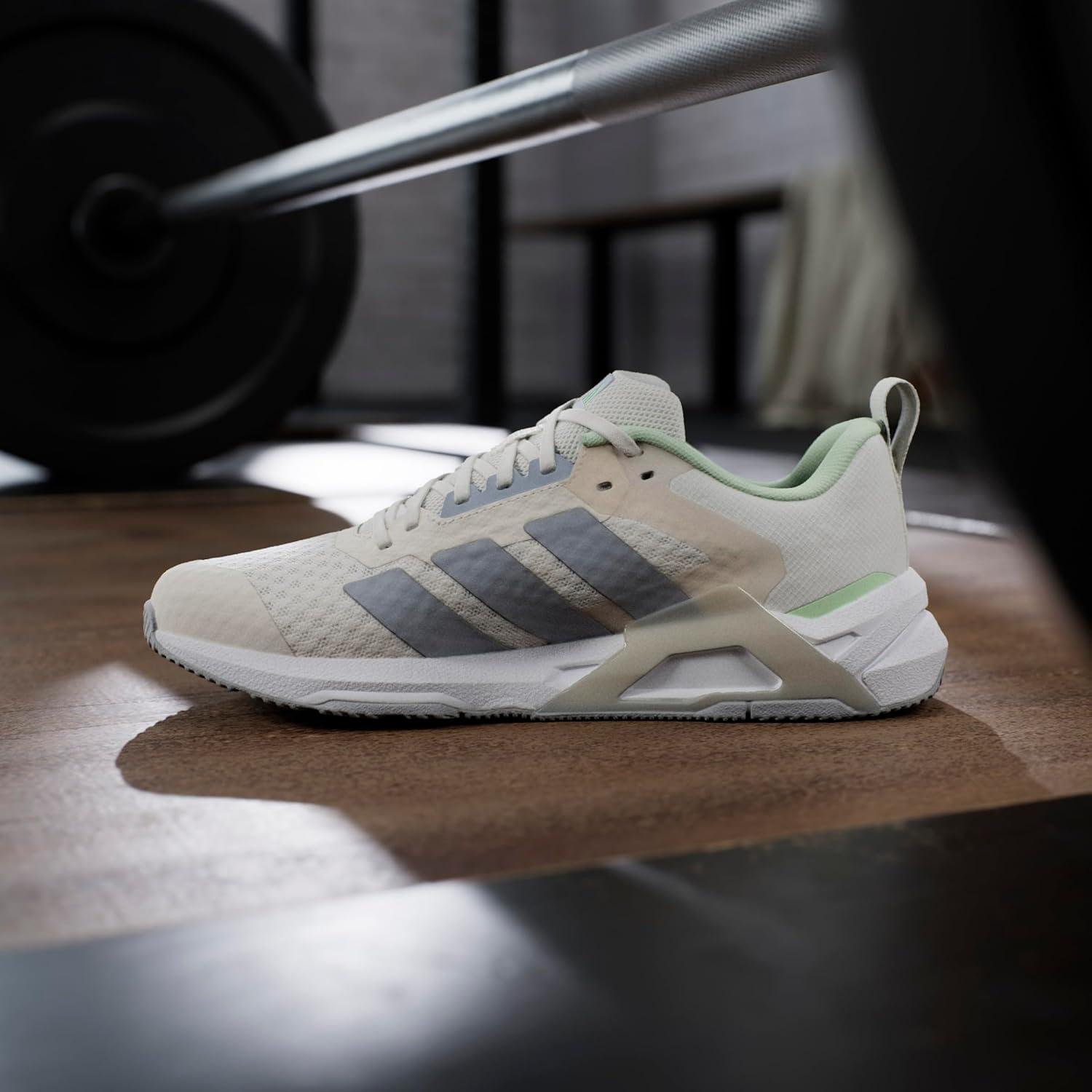 image:imageadidas Womens Dropset Vario Training ShoesChalk WhiteHalo SilverLime Burst