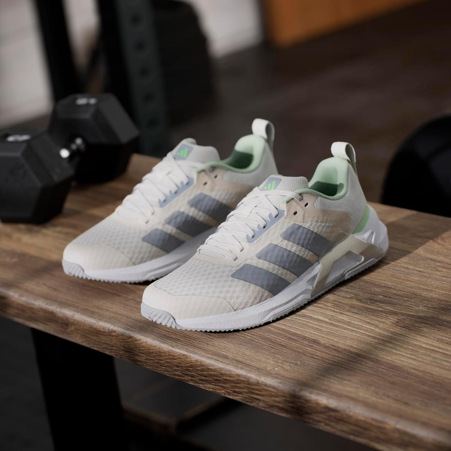 image:imageadidas Womens Dropset Vario Training ShoesChalk WhiteHalo SilverLime Burst