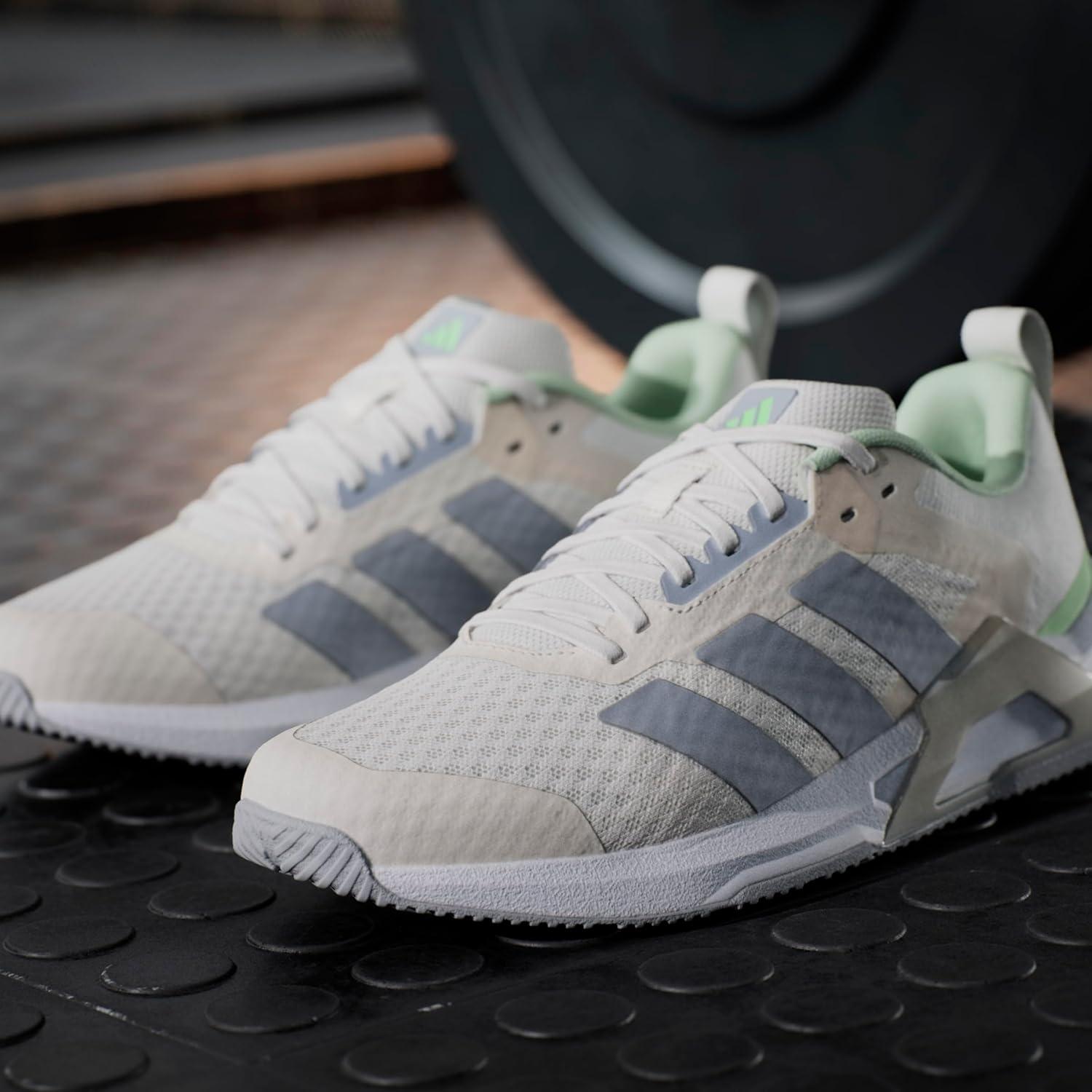 image:imageadidas Womens Dropset Vario Training ShoesChalk WhiteHalo SilverLime Burst