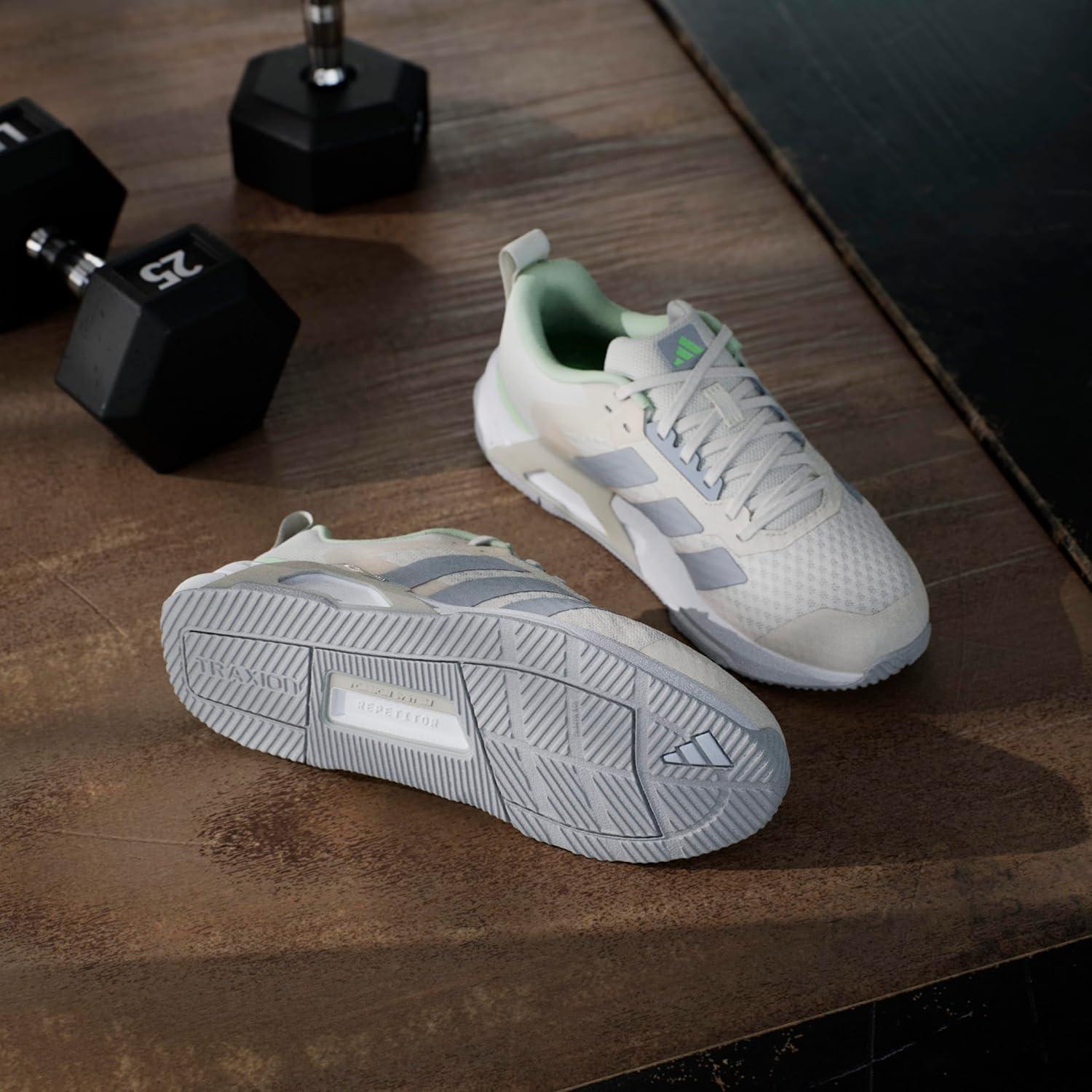 image:imageadidas Womens Dropset Vario Training ShoesChalk WhiteHalo SilverLime Burst