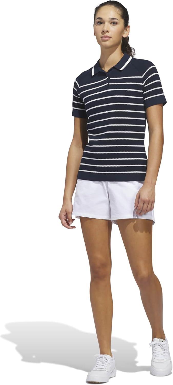 image:imageadidas Womens Ultimate365 Stripe Knit PoloCollegiate Navy