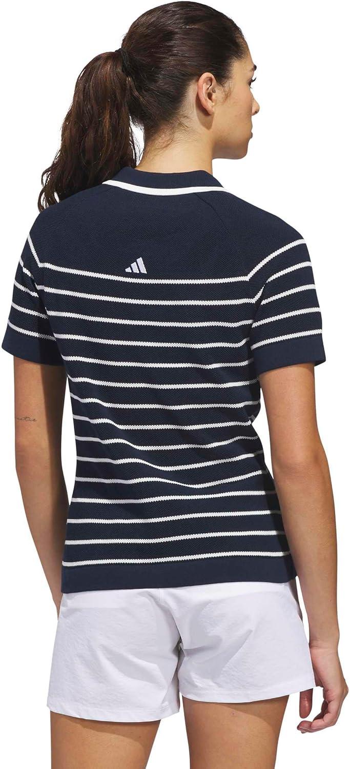 image:imageadidas Womens Ultimate365 Stripe Knit PoloCollegiate Navy