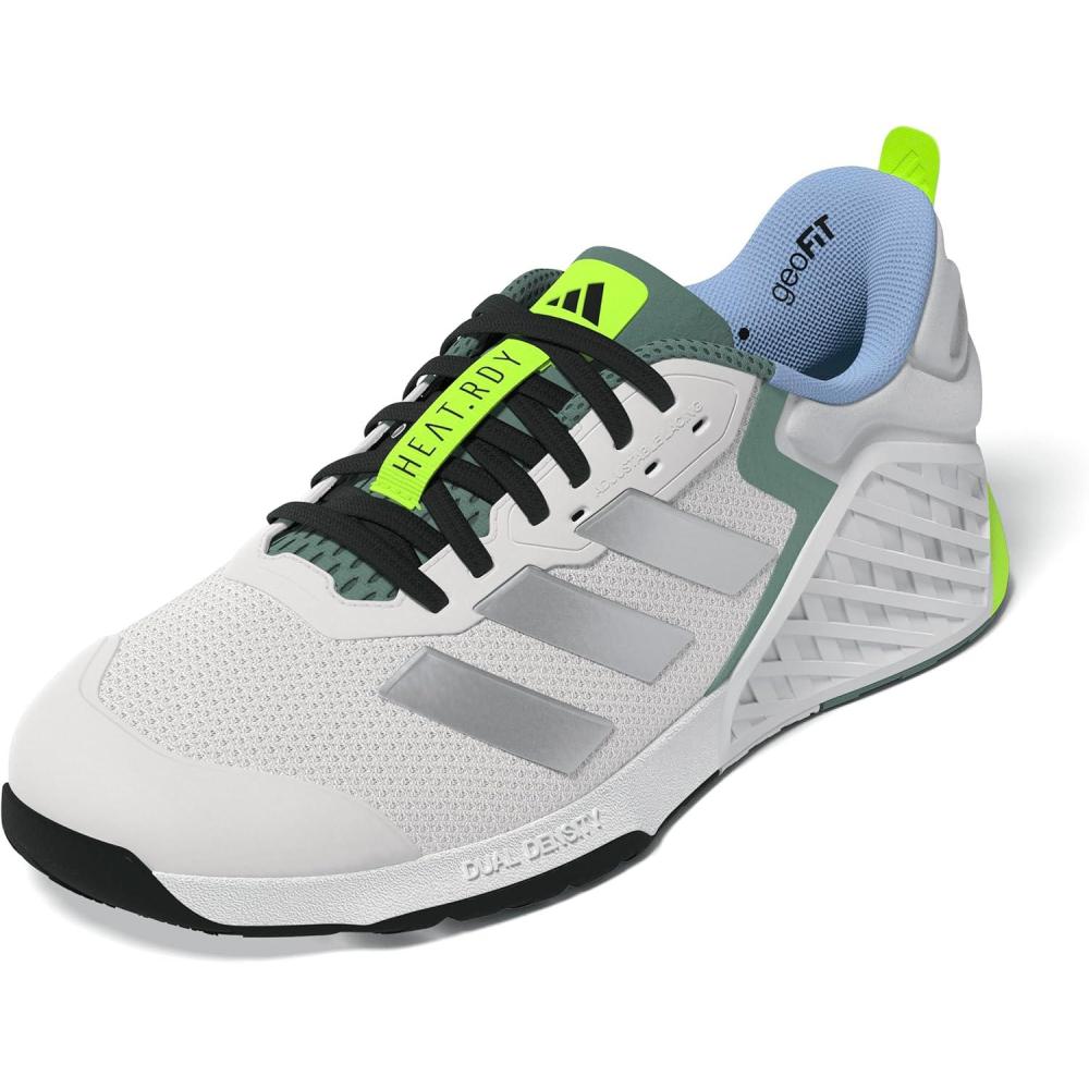 image:imageAdidas UnisexAdult Dropset 3 TrainerChalk WhiteSilver MetallicPreloved Teal