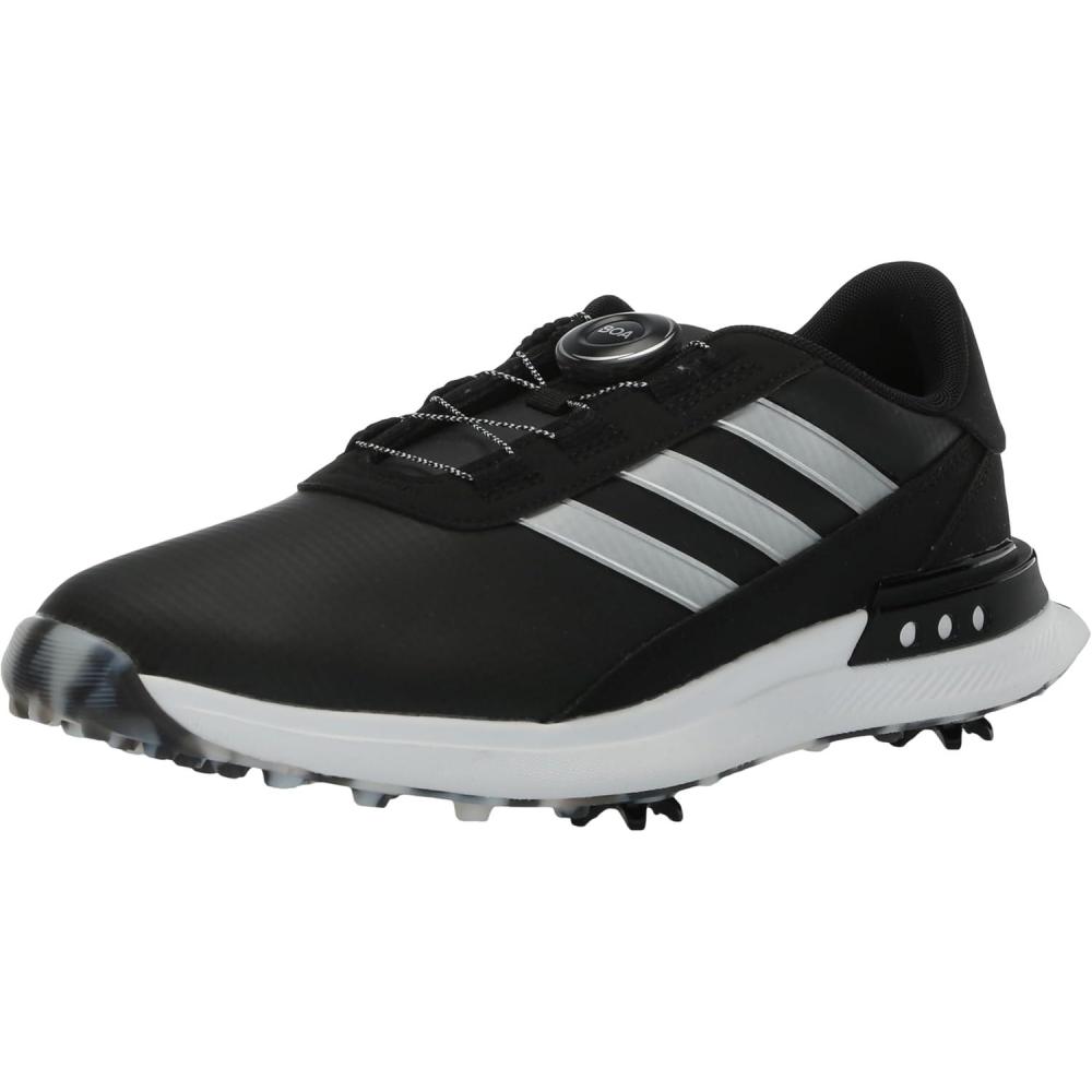 image:imageAdidas Womens S2g Spikeless Boa 24 Golf ShoesCore BlackSilver MetallicWonder Quartz