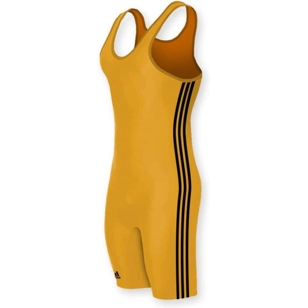 image:imageadidas Mens 3 Stripes SingletGoldBlack