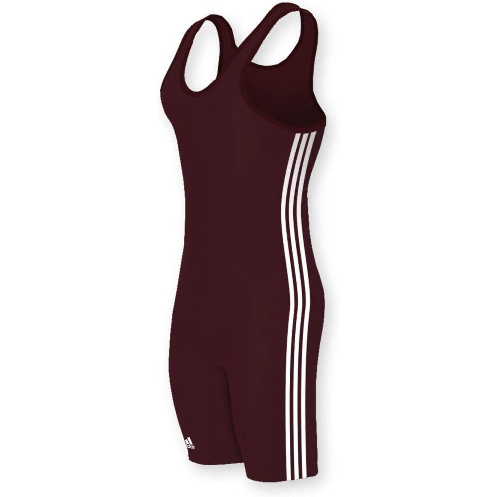 image:imageadidas Mens 3 Stripes SingletMaroonWhite