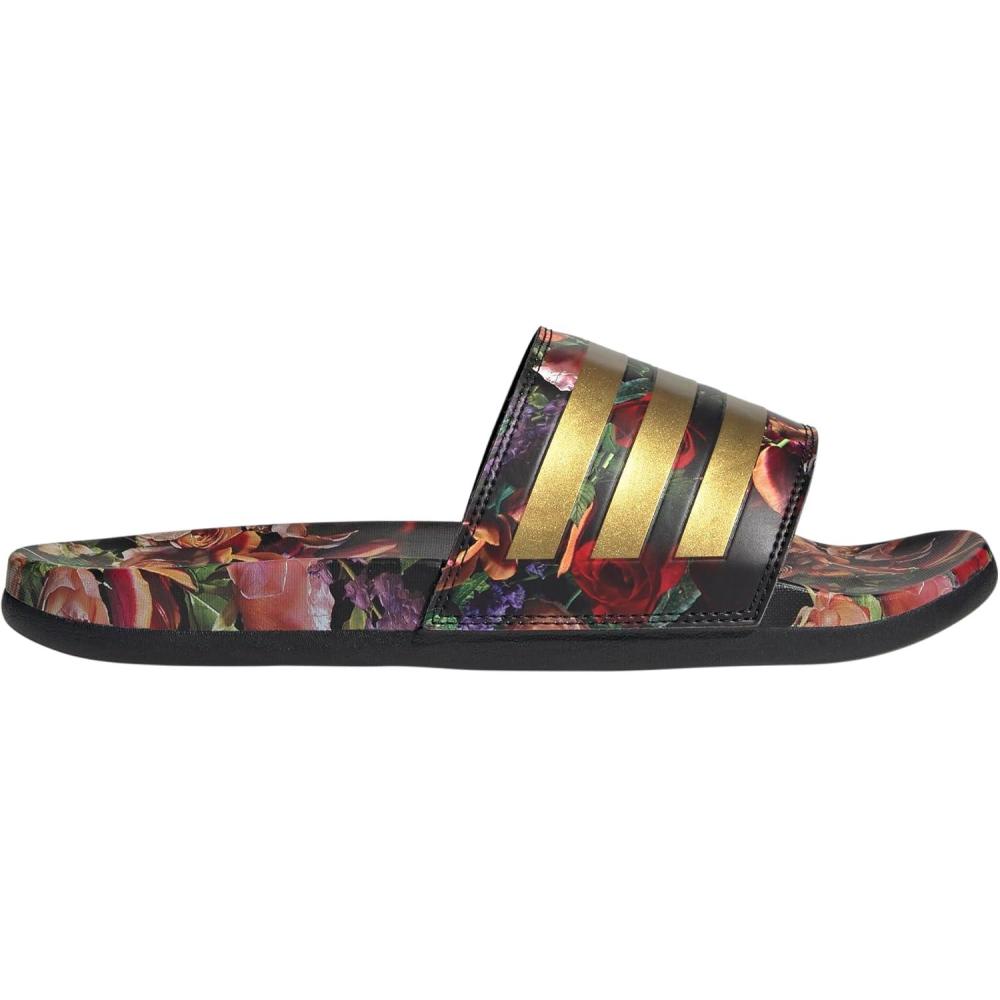 image:imageadidas Unisex Adult Adilette Comfort Slide SandalBlackGold MetallicMulti Color