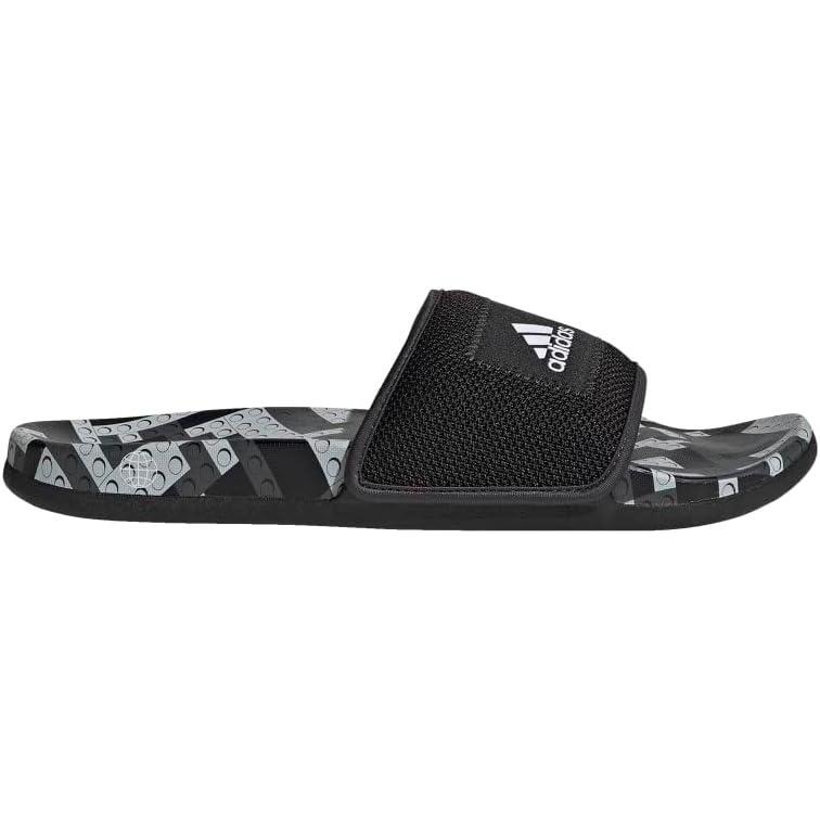 image:imageadidas Unisex Adult Adilette Comfort Slide SandalCore BlackChalk WhiteGrey Six
