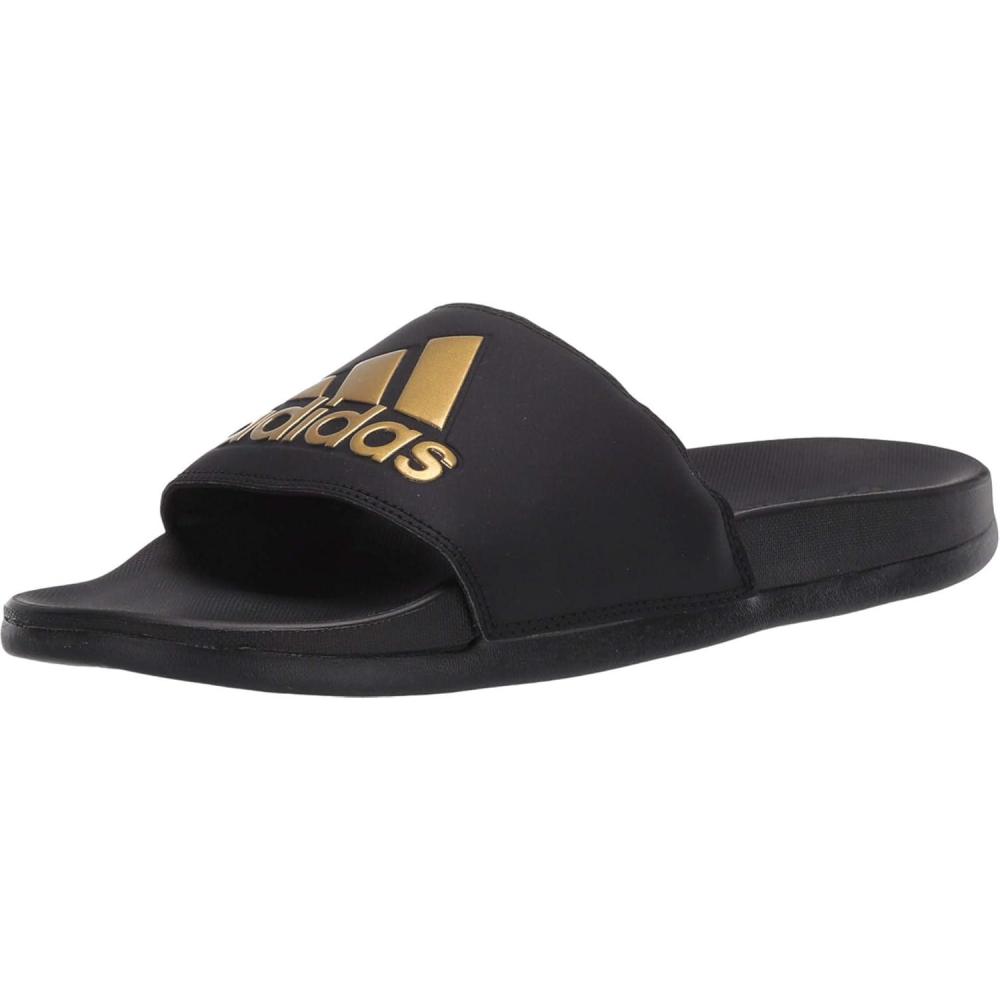 image:imageadidas Unisex Adult Adilette Comfort Slide SandalCore BlackGold MetallicCore Black