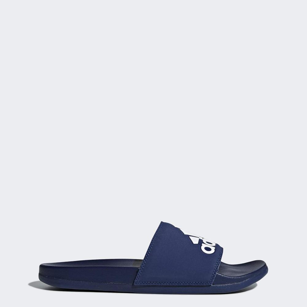 image:imageadidas Unisex Adult Adilette Comfort Slide SandalDark BlueWhiteDark Blue