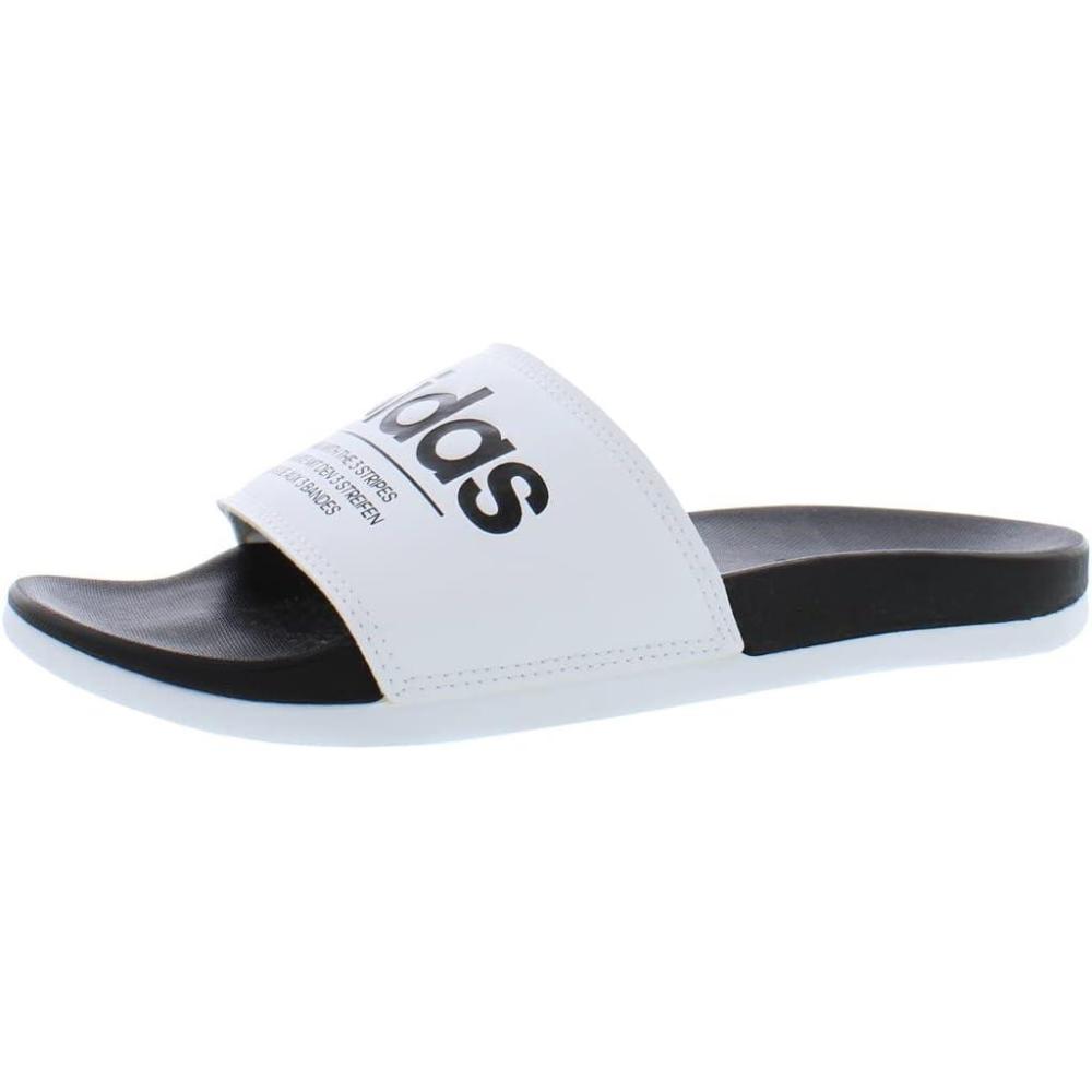image:imageadidas Unisex Adult Adilette Comfort Slide SandalWhiteBlackWhite