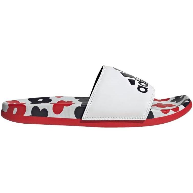 image:imageadidas Unisex Adult Adilette Comfort Slide SandalWhiteWhiteBetter Scarlet