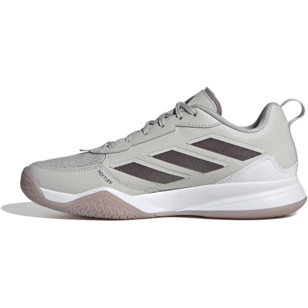 image:imageadidas Womens Avaflash Tennis Sneakers Shoes WhiteGreyAurora MetallicPreloved Fig