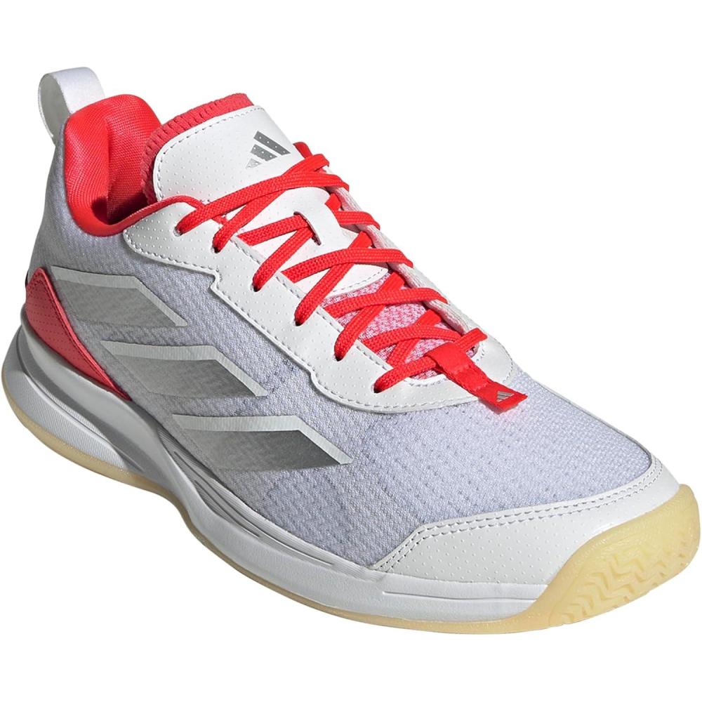 image:imageadidas Womens Avaflash Tennis Sneakers Shoes WhiteWhiteSilver MetallicLucid Red