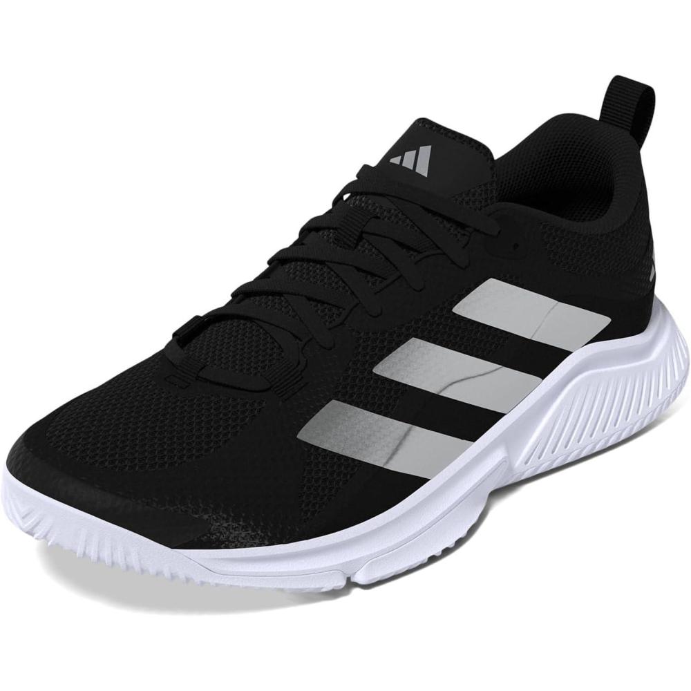 image:imageadidas Womens Court Team Bounce 20 IndoorBlackSilver MetallicWhite