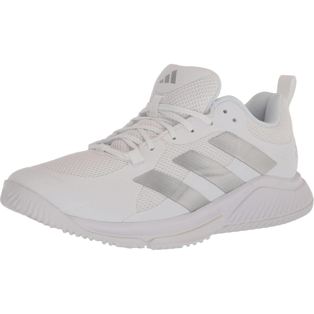 image:imageadidas Womens Court Team Bounce 20 IndoorWhiteSilver MetallicGrey