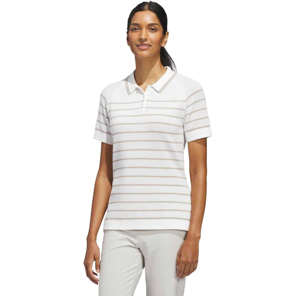 image:imageadidas Womens Ultimate365 Stripe Knit PoloWhite