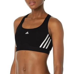 adidas Powerimpact Train Medium-Support 3-Stripes Women’s Sports Bra(Core Black/White)